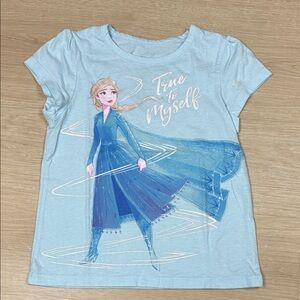 Disney FROZEN Light Blue Elsa Short Sleeve Tee Girl’s size 5